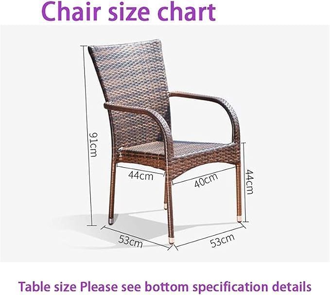 Harmony Home  Outdoor furniture complete terrace tables and chair Patio Furniture Rattan Garden Furniture Sets (4 Piece Set Table Chair) Outdoor garden furniture set with table - Image 2